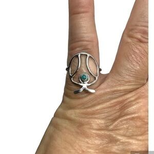 Sterling silver blue turquoise ring